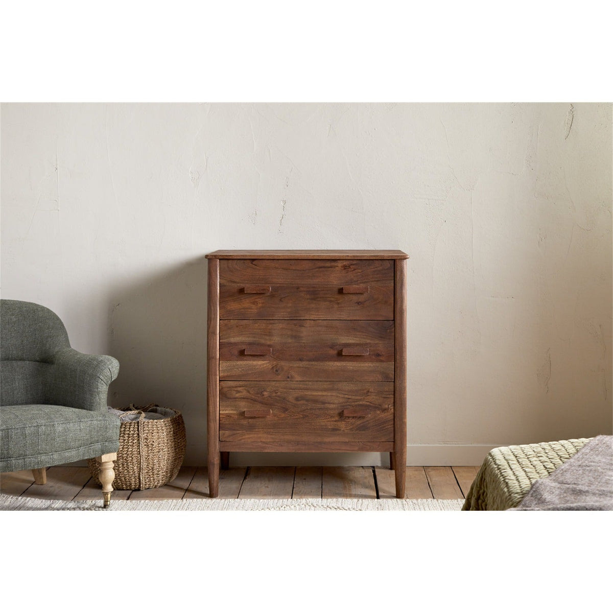 Anbu Acacia Chest of Drawers - Washed Walnut