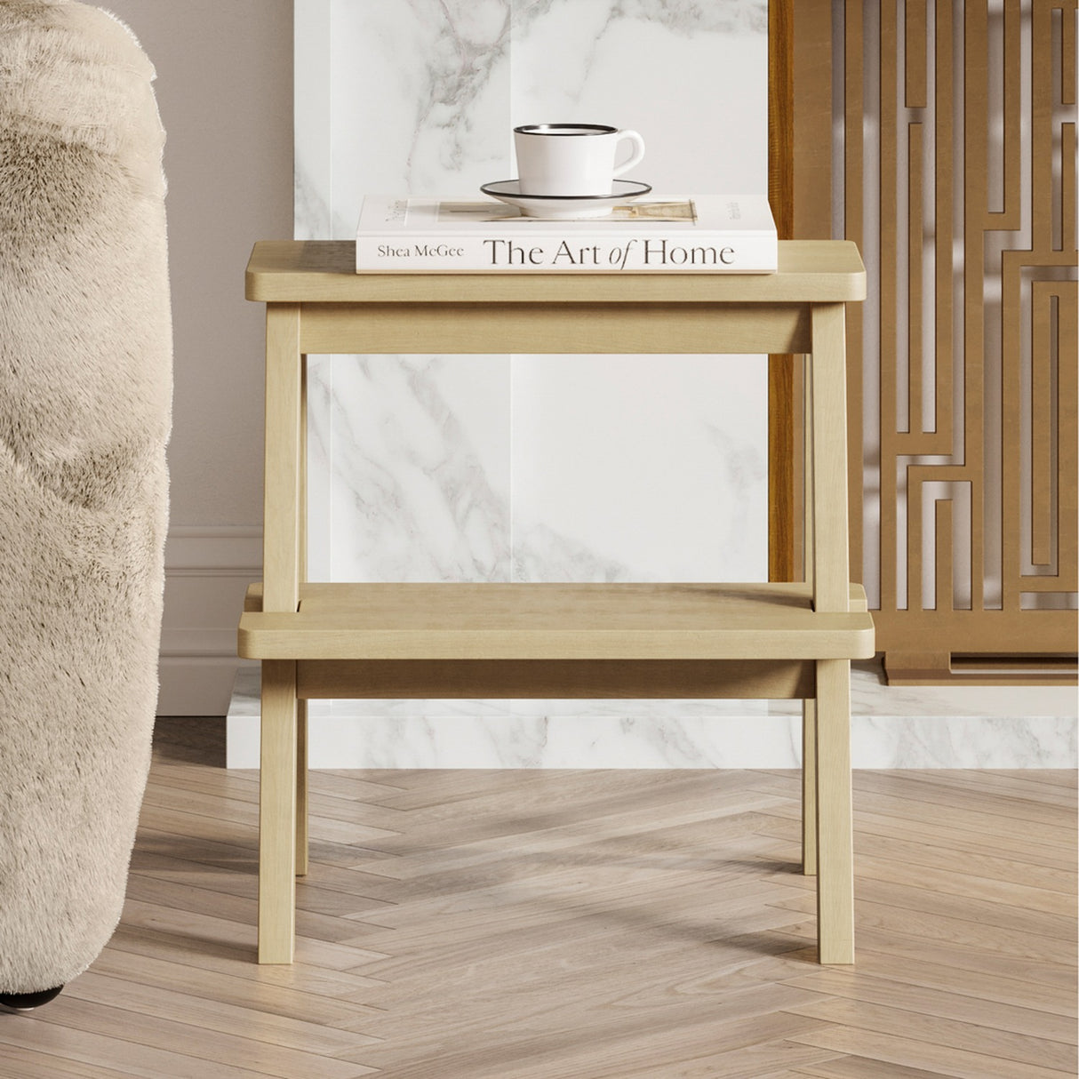 Addie Stool - Grey Wash