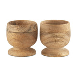 Awa Mango Wood Egg Cups - Natural - Set of 2