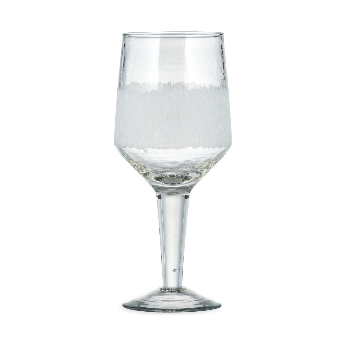 Anara Large Etched Wine Glasses - Clear - Set of 4