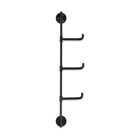 Aniko 3 Hook Rotating Wall Hooks - Black