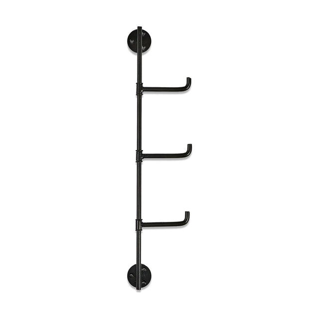 Aniko 3 Hook Rotating Wall Hooks - Black
