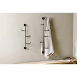 Aniko 3 Hook Rotating Wall Hooks - Black