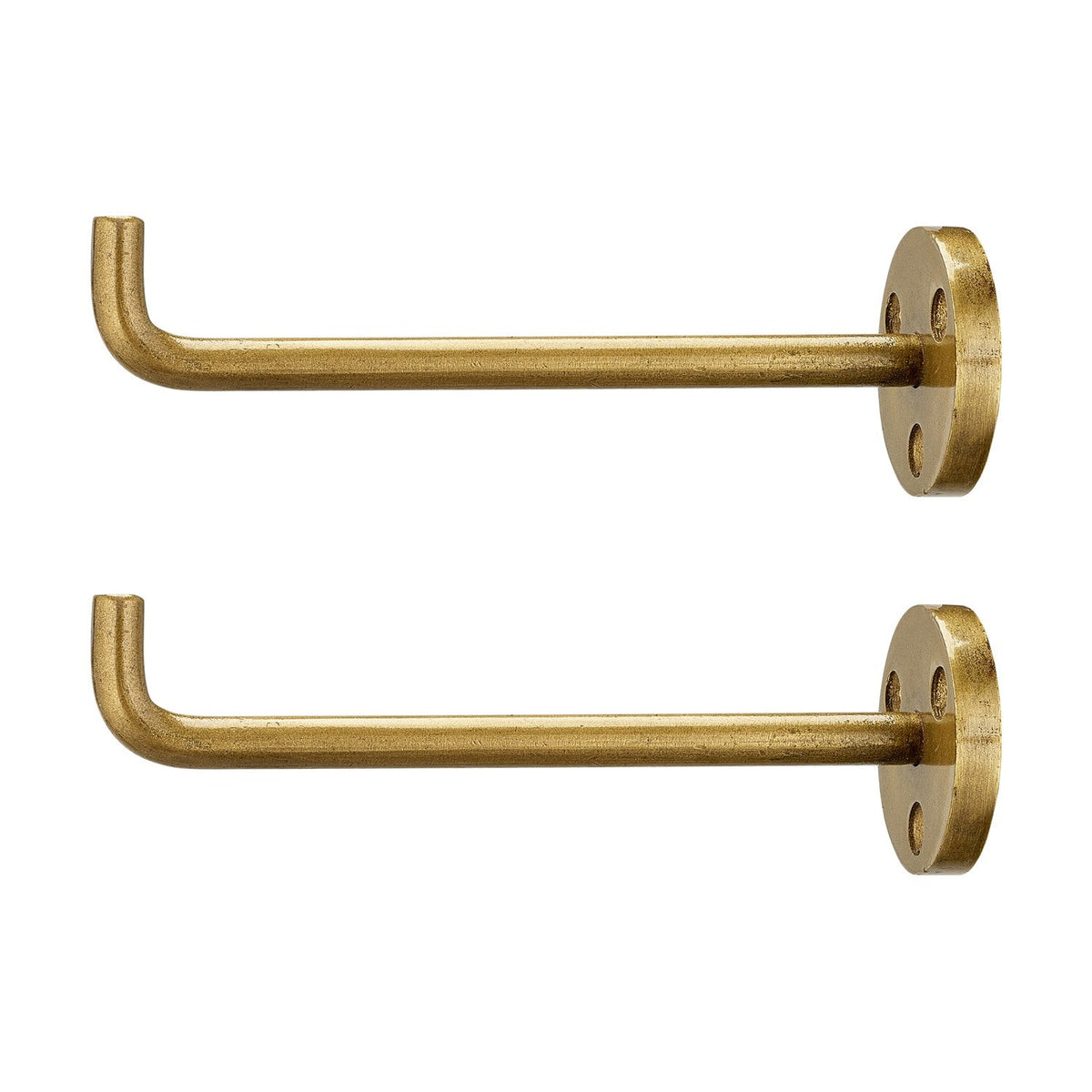 Aniko Iron Wall Hooks - Brass - Set of 2