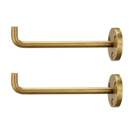 Aniko Iron Wall Hooks - Brass - Set of 2