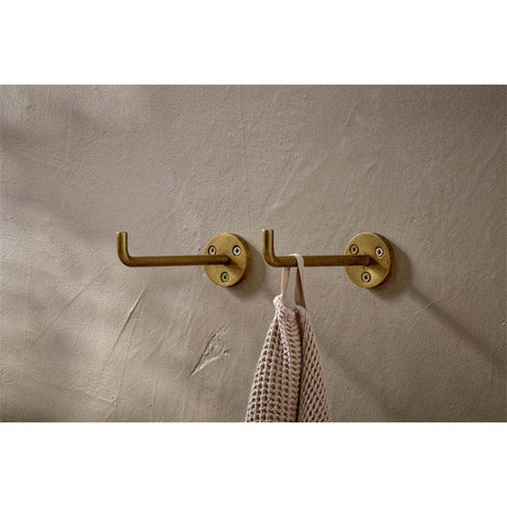 Aniko Iron Wall Hooks - Brass - Set of 2