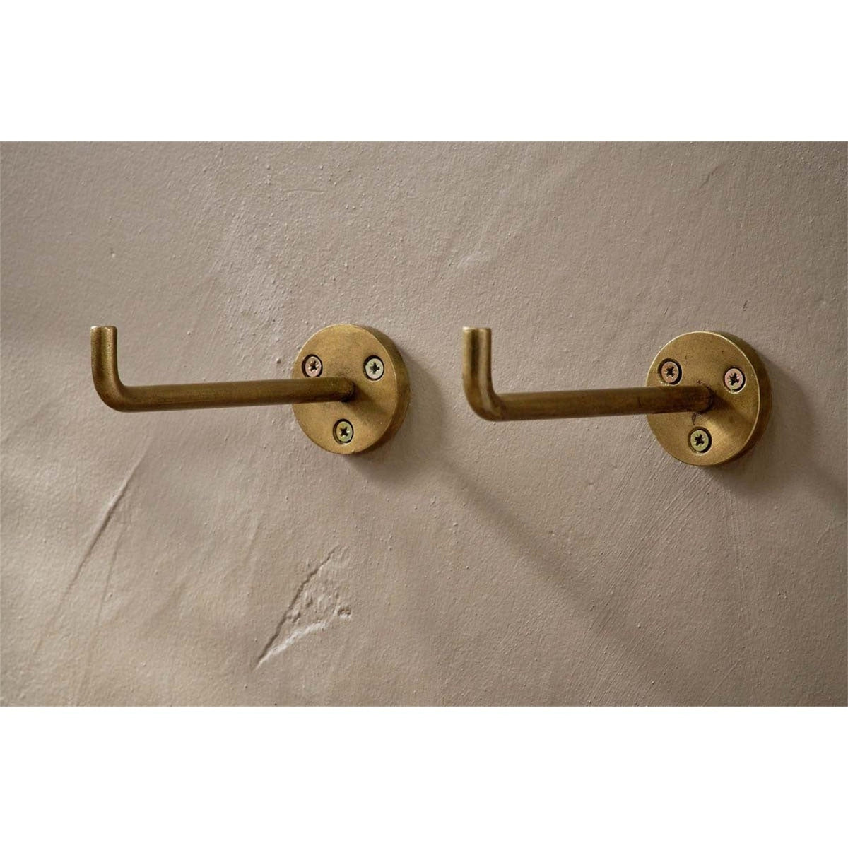 Aniko Iron Wall Hooks - Brass - Set of 2