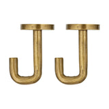 Aniko Iron Ceiling Hook - Brass - Set of 2