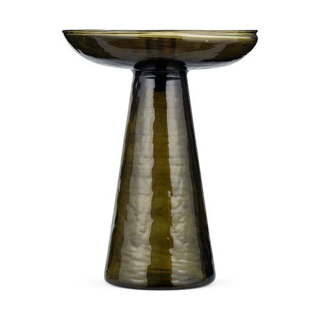 Avyn Large Recycled Glass Candle Holder - Forest Green