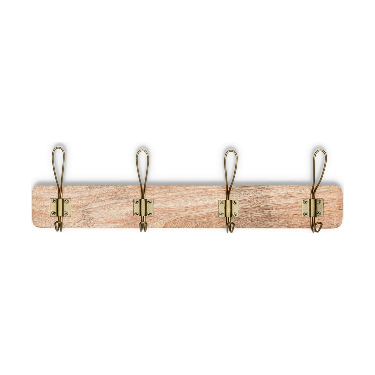 Ankita Small Wall Hooks - Natural & Antique Brass