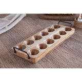 Anda Mango Wood Egg Holder - Natural