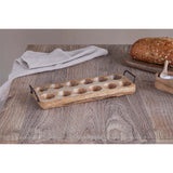 Anda Mango Wood Egg Holder - Natural