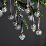 Adisa Glass Baubles in a Jar - Antique Silver - Set of 16