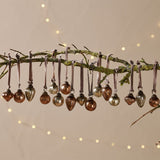 Adisa Glass Baubles in a Jar - Gold & Rust - Set of 16
