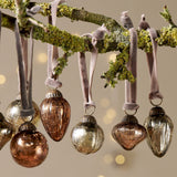 Adisa Glass Baubles in a Jar - Gold & Rust - Set of 16