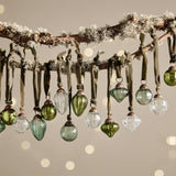 Adisa Glass Baubles in a Jar - Green & Clear - Set of 16