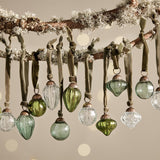 Adisa Glass Baubles in a Jar - Green & Clear - Set of 16