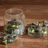 Adisa Glass Baubles in a Jar - Green & Clear - Set of 16