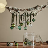 Adisa Glass Baubles in a Jar - Green & Clear - Set of 16