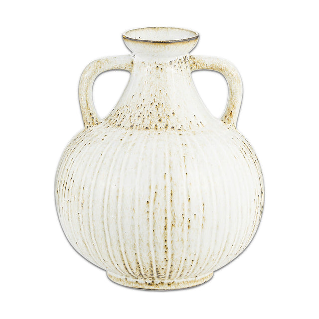 Anjuna Small Reactive Glaze Decorative Jug - White