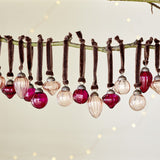 Adisa Glass Baubles in a Jar - Ruby & Copper - Set of 16