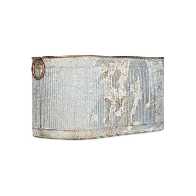 Akasa Small Trough Planter - Zinc