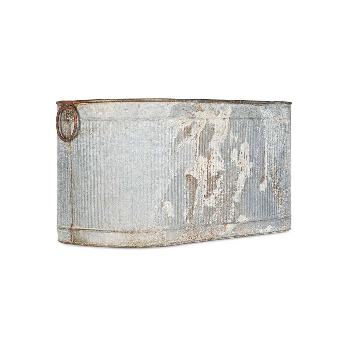 Akasa Large Trough Planter - Zinc