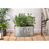 Akasa Large Trough Planter - Zinc