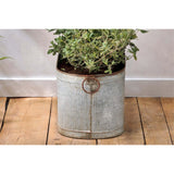 Akasa Large Trough Planter - Zinc
