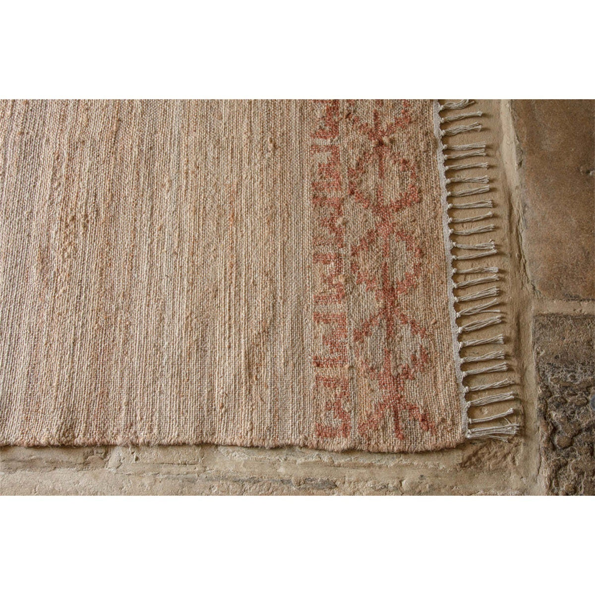 Akari Jute & Cotton Rug - Natural - 120 X 180 Cm, styled view 4