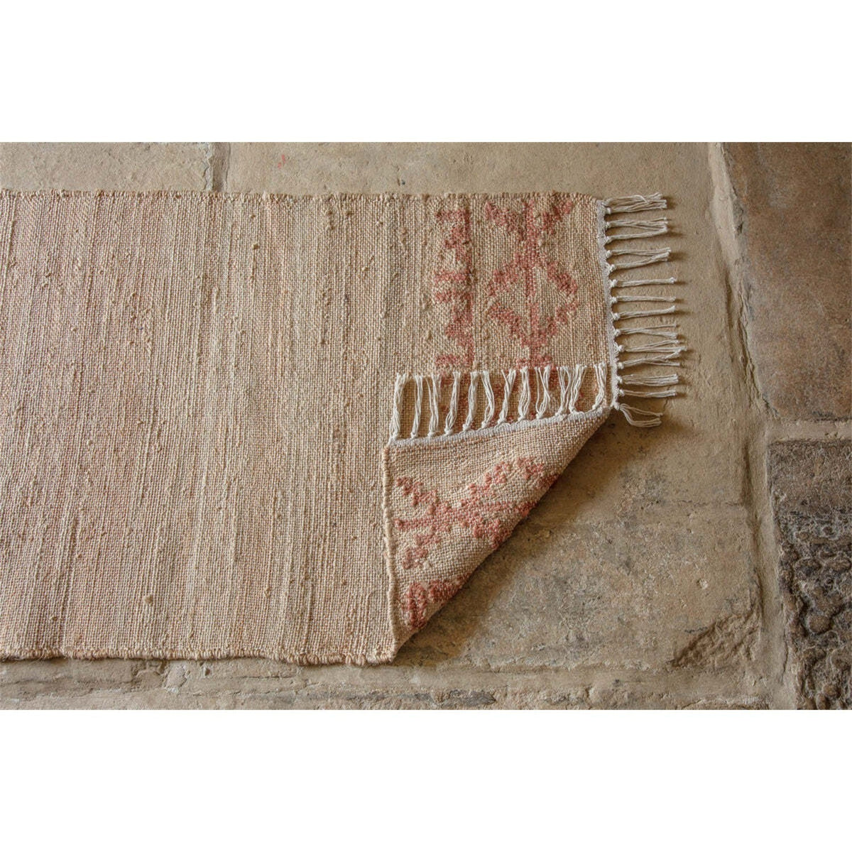Akari 66 x 200cm Jute & Cotton Runner Rug - Natural