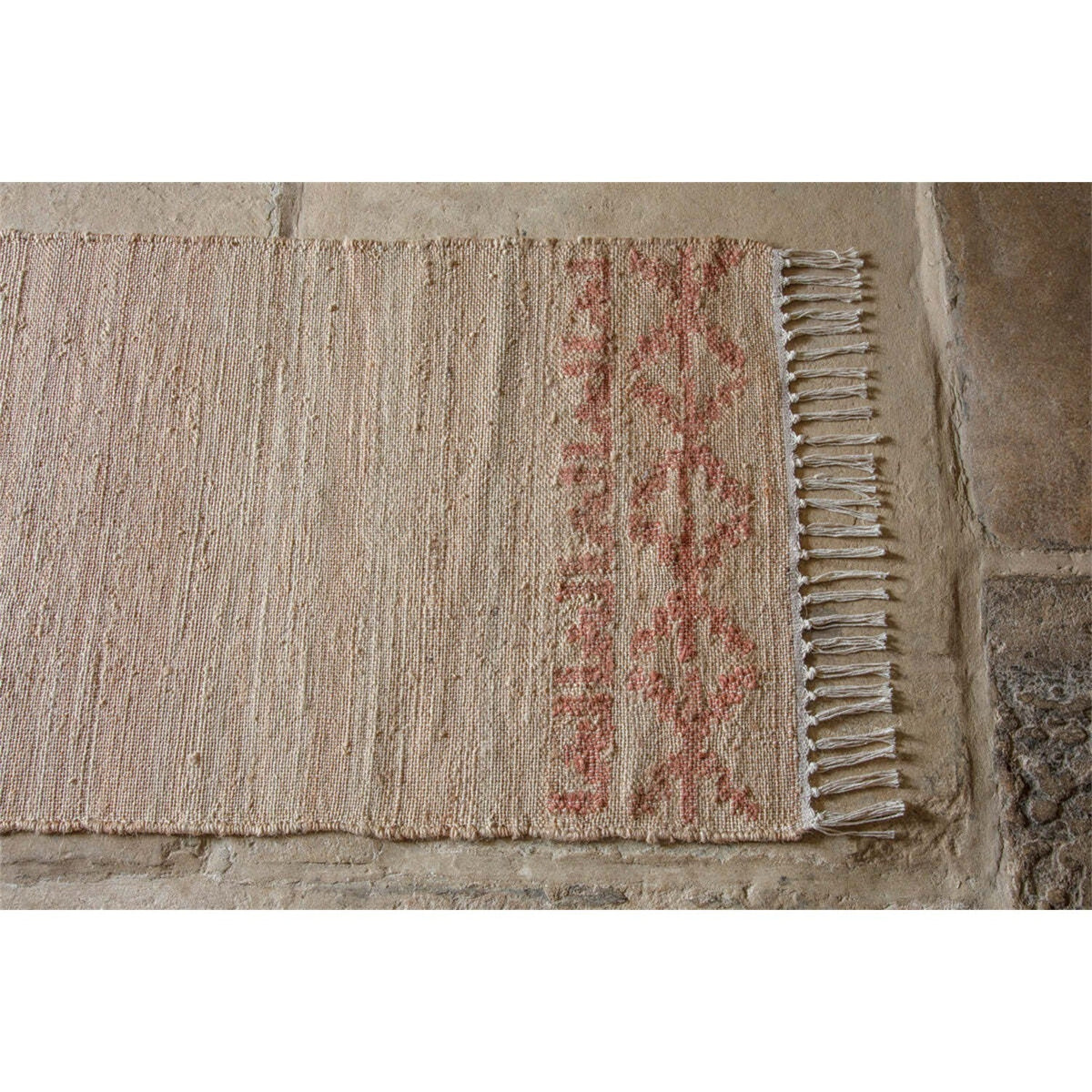 Akari 66 x 200cm Jute & Cotton Runner Rug - Natural