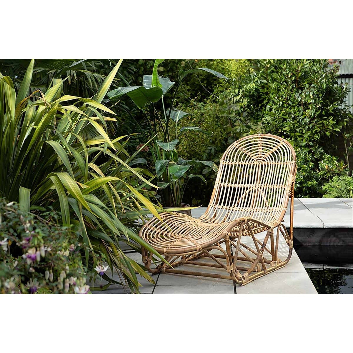 Arlia Rattan Lounger - Natural