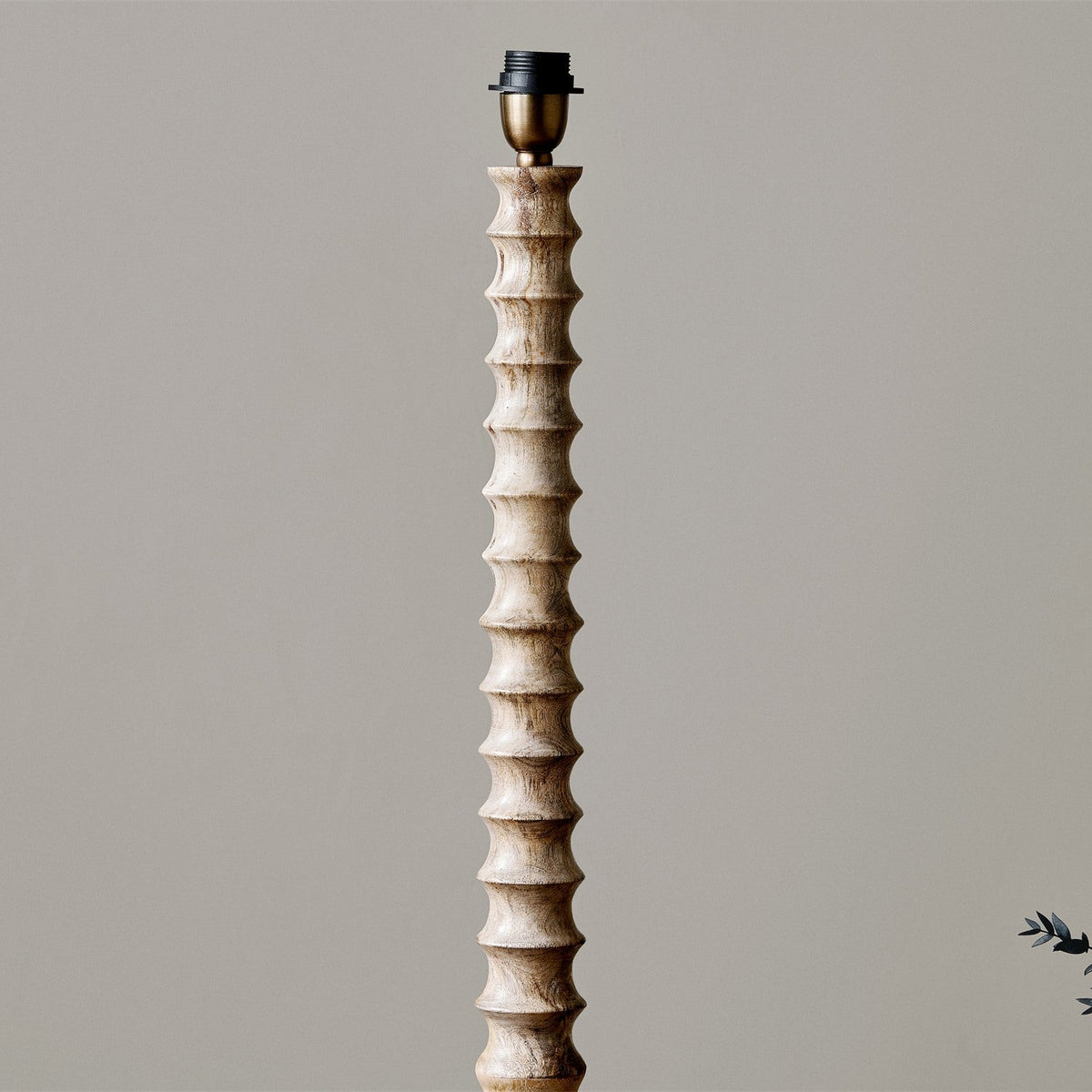 Avisa Mango Wood Floor Lamp Base - Natural