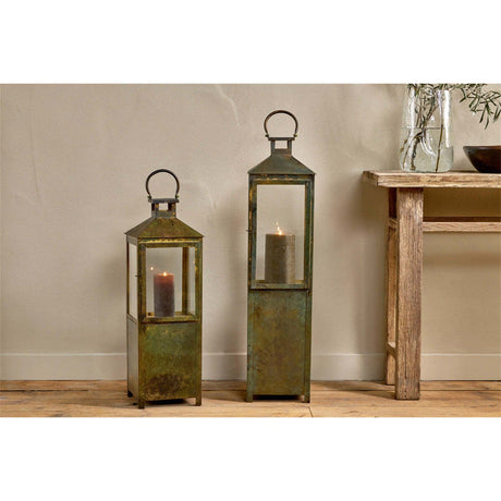 Asharu Small Lantern - Antique Patina