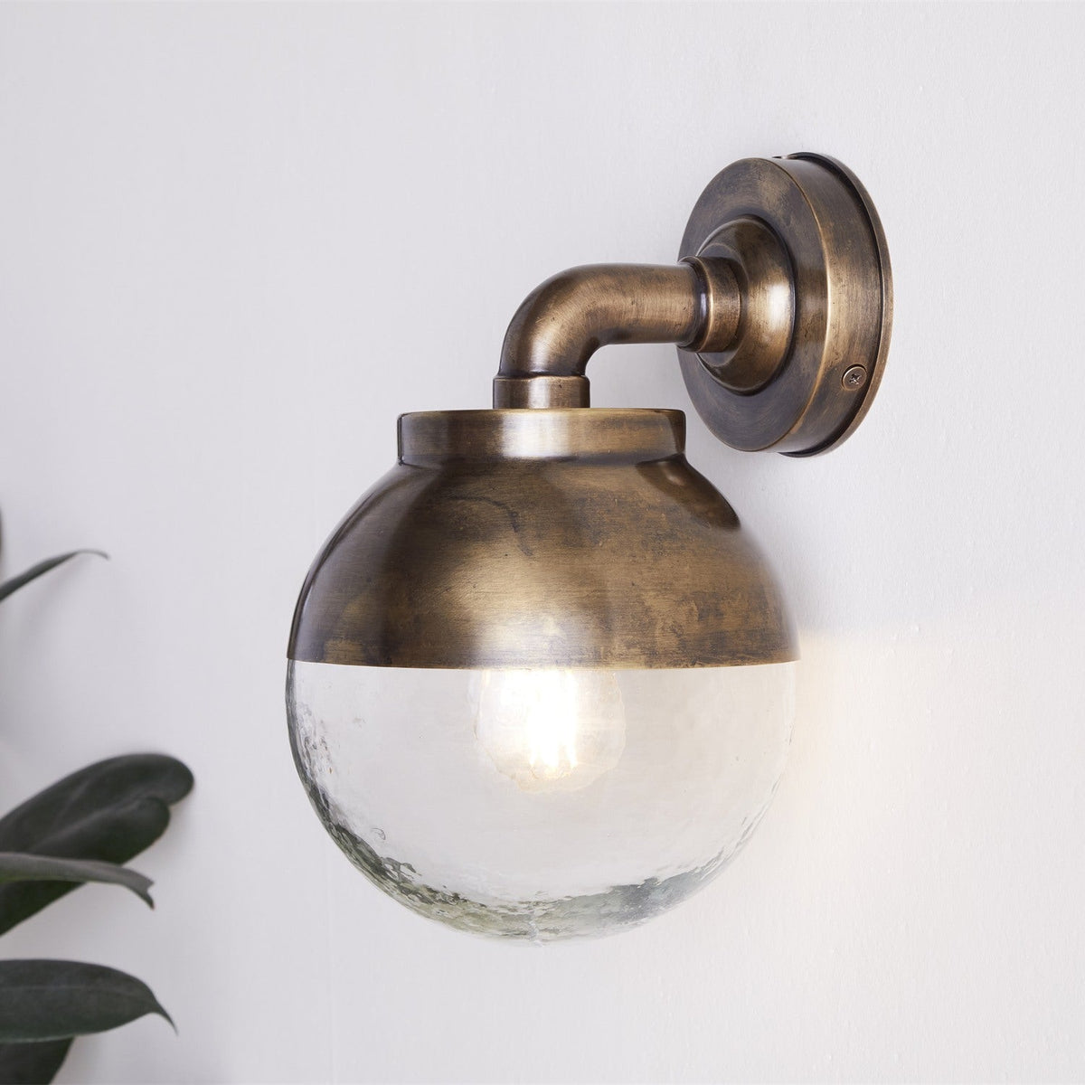 Abeo Outdoor Wall Light - Antique Brass