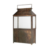 Akoko Large Wide Lantern - Brown Patina