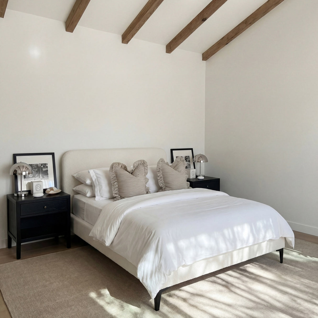 Albany King Size Bed Frame - Ivory