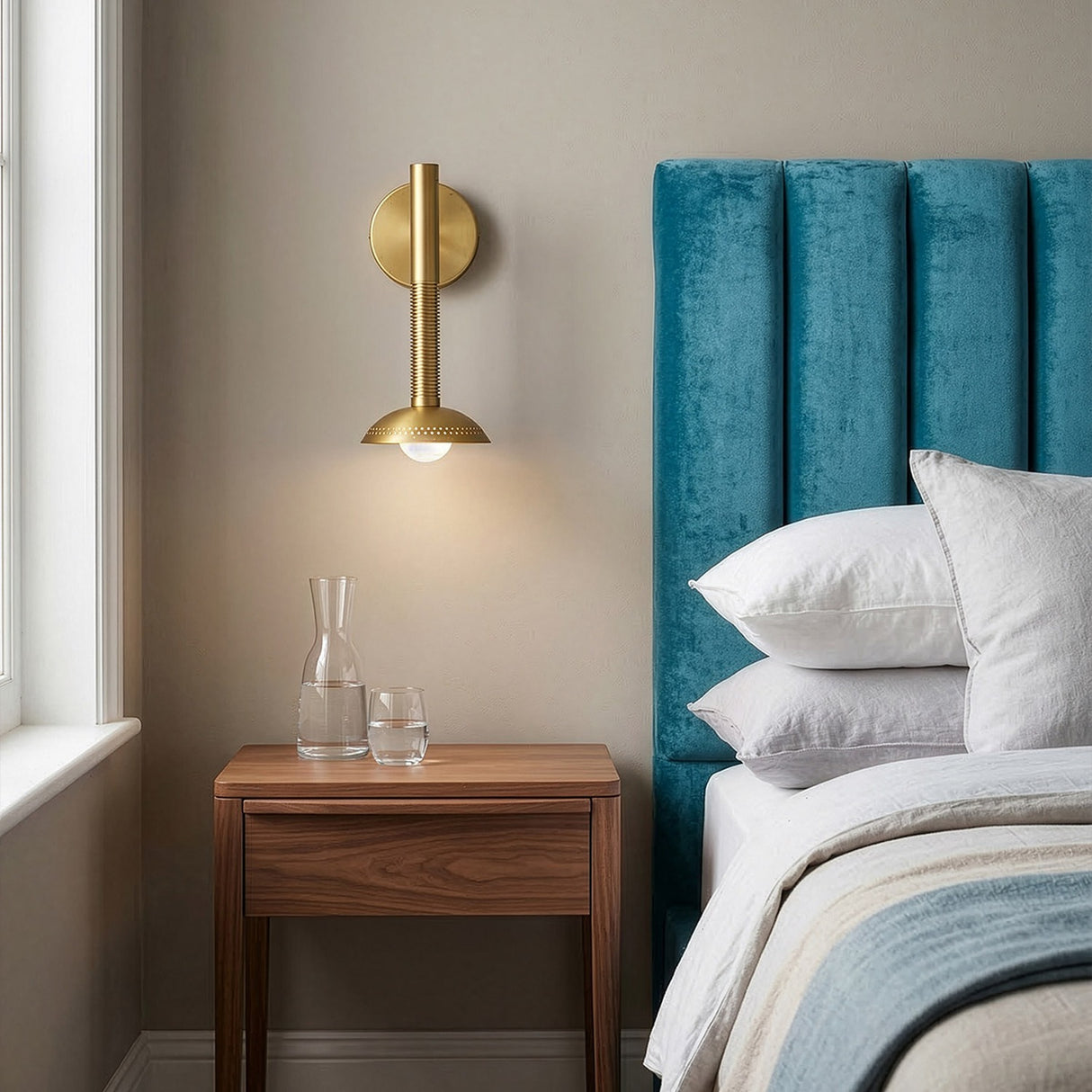 Arden 1 Light Wall Light - Brushed Gold