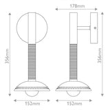 Arden 1 Light Wall Light - Brushed Gold