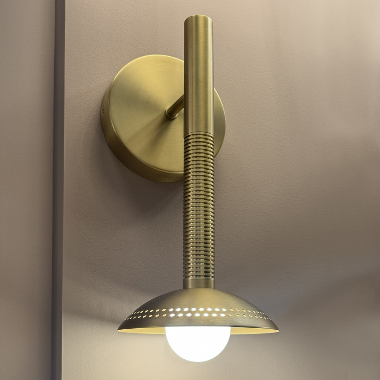 Arden 1 Light Wall Light - Brushed Gold
