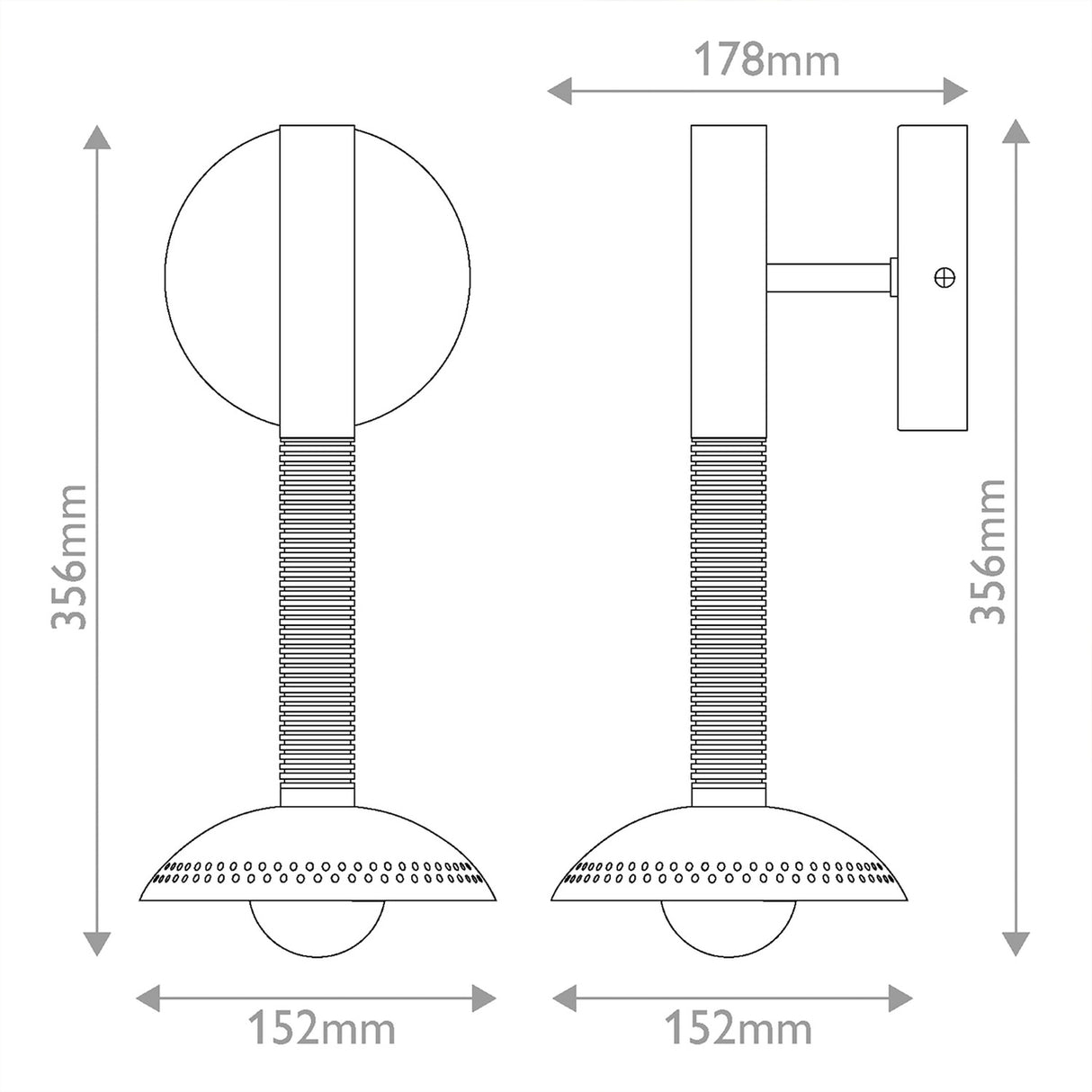Arden 1 Light Wall Light - Matt Black