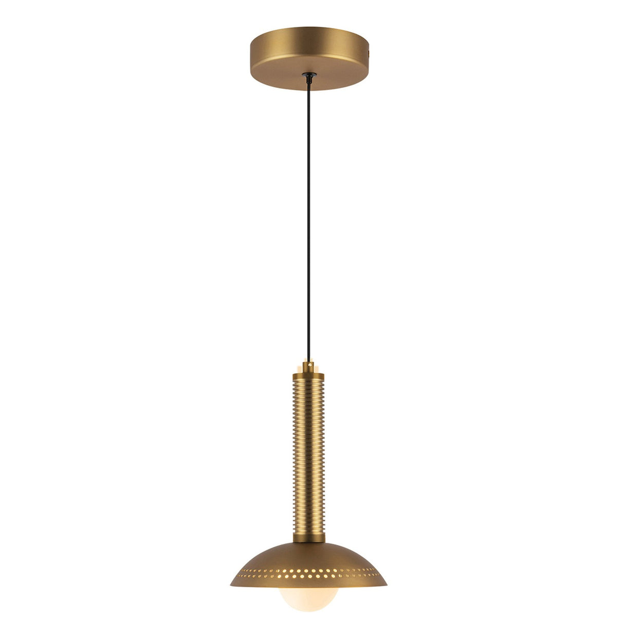Arden 1 Light Mini Pendant Light - Brushed Gold