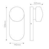 Ariel 1 Light Wall Light - Brushed Gold