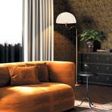 Crosby 1 Light Floor Lamp - Satin Cream & Brushed Gold