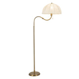 Crosby 1 Light Floor Lamp - Satin Cream & Brushed Gold