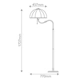 Crosby 1 Light Floor Lamp - Satin Cream & Brushed Gold