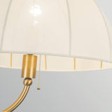 Crosby 1 Light Floor Lamp - Satin Cream & Brushed Gold