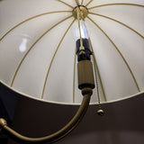 Crosby 1 Light Floor Lamp - Satin Cream & Brushed Gold