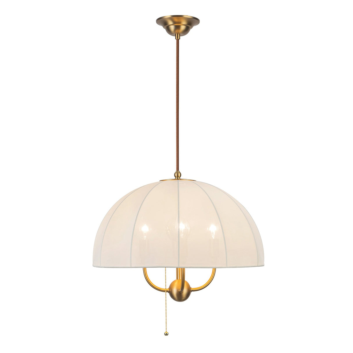 Crosby 4 Light Pendant Light - Satin Cream & Brushed Gold